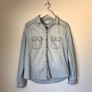 BP. Nordstrom Light Blue Chambray Shirt M